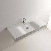 Kerasan Cento Раковина 100х45 см, 1 отв., цвет: белый. 355001*1 Kerasan Cento Раковина 100х45 см, 1 отв., цвет: белый. 355001*1