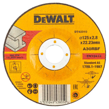 Круг отрезной DeWalt металл Ф125х22,2х2,8мм INDUSTRIAL DT42310Z