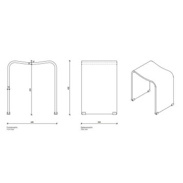 Decor Walther DW 80 Табурет 40x30x46см, акрил, напольный, цвет: черный-1