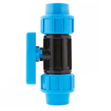 Кран шаровой компрессионный 20 х 20 для труб ПНД