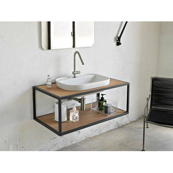 Раковина, Scarabeo, Glam, шгв 560-390-140, отверстия для смесителя-отсутствуют, цвет-белый