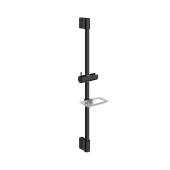 AQM8203MB Душевая штанга H=640 мм, с мыльницей, Черный AQM8203B