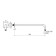 Almar 316 Stainless Steel Кронштейн для верхнего душа, настенный, 45 см с квадратным отражателем, цвет: нержавеющая сталь брашированная AISI 316. E021104.316