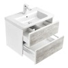 Roca Ronda Тумба подвесная 70x41x48см, с 2 ящиками, цвет: бетон/белый матовый. Z.RU93.0.300.3