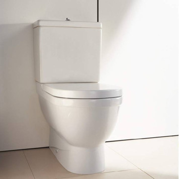 Duravit Starck 3 Унитаз моноблок приставной 65.5х36см в комплекте с креплением, универсальный, цвет: белый. 0128090000, 0920100005-2