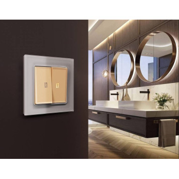 Рамка на 3 поста Ambrella Volt Platos Стекло органическое AF330503-3