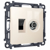 ТВ-розетка и розетка Ethernet RJ-45 без рамки Ambrella Volt MA MA312510