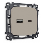 Розетка 2хUSB type A и C без рамки Ambrella Volt Quant MO371010
