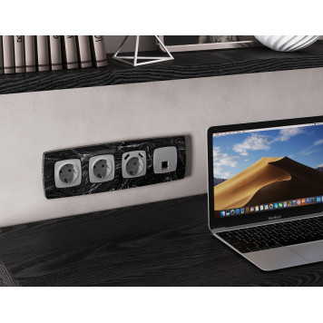 Розетка Ethernet RJ-45 и со шторками, без рамки Ambrella Volt OMEGA MO512005-2