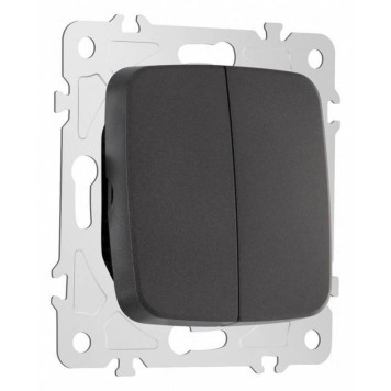 Выключатель двухклавишный без рамки Arte Milano 205 205.30-2.black