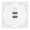 Розетка USB, без рамки Arte Milano am-205 205.46-1.white