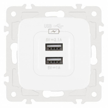 Розетка USB, без рамки Arte Milano am-205 205.46-1.white