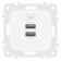 Розетка USB, без рамки Arte Milano am-205 205.46-1.white