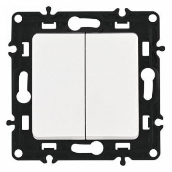 Выключатель проходной двухклавишный без рамки Arte Milano 217 217.32-2.white