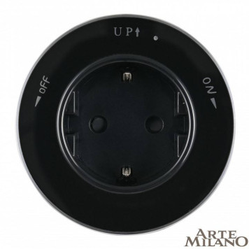 Розетка с заземлением на треке Arte Milano Am-track-sockets 380011TS/ES Black-2