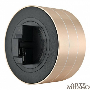 Розетка с заземлением на треке Arte Milano Am-track-sockets 380011TS/ES Gold-1