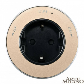 Розетка с заземлением на треке Arte Milano Am-track-sockets 380011TS/ES Gold-2
