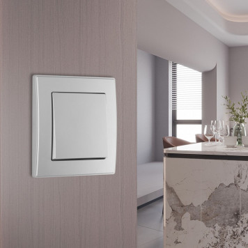 Выключатель одноклавишный Arte Milano SET06-1 SET06-1-30-1 silver-2