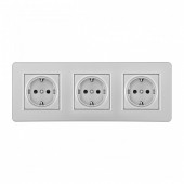 Розетка с заземлением и со шторкой Arte Milano SET16-3 SET16-3-40-1x3 silver