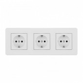 Розетка с заземлением и со шторкой Arte Milano SET16-3 SET16-3-40-1x3 white