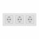 Розетка с заземлением и со шторкой Arte Milano SET16-3 SET16-3-40-1x3 white