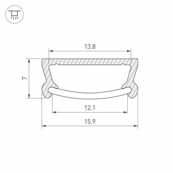 Профиль накладной Arlight TM-2000 (CT) 016939-2