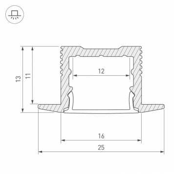 Профиль встраиваемый Arlight SL-SLIM 036040-2
