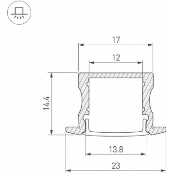 Профиль встраиваемый Arlight ARH-LINE 044268-4