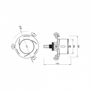 Крепление для шнура Arlight DRILL 053042-1