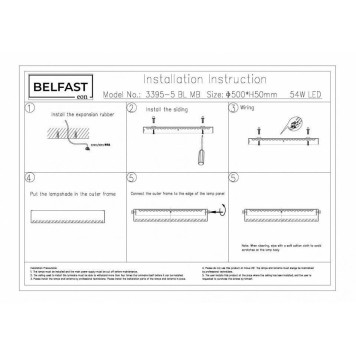Накладной светильник Belfast Devon 3395-5 BL MB-4