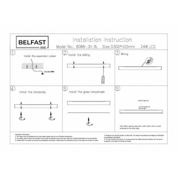 Накладной светильник Belfast Glenmore 8088-3H BL-4