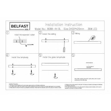 Накладной светильник Belfast Glenmore 8088-4H BL-4