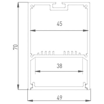 Профиль накладной DesignLed LS 00-00010370-1