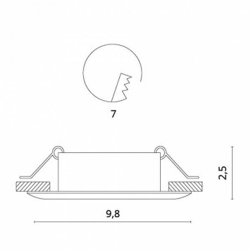 Встраиваемый светильник Divinare Sciuscia 1765/03 PL-1-2