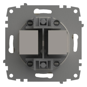 Розетка двойная Ethernet RJ-45 без рамки Elbi Eleсtriс Zena Vega 609-010300-248-3