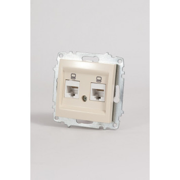 Розетка двойная Ethernet RJ-45 без рамки Elbi Eleсtriс Zena Vega 609-010300-248-4
