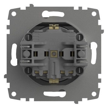 Розетка с заземлением и со шторкой, без рамки с крышкой Elbi Eleсtriс Zena Vega 609-011000-219-3