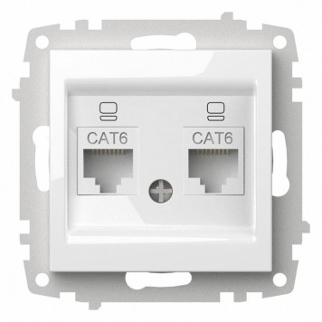 Розетка двойная Ethernet RJ-45 без рамки Elbi Eleсtriс Zena Vega 609-015600-248-1