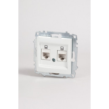 Розетка двойная Ethernet RJ-45 без рамки Elbi Eleсtriс Zena Vega 609-015600-248-4