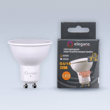 Лампа светодиодная Eleganz GU10 7Вт 3000K 1322-2