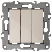 Выключатель трехклавишный без рамки Эра Эра 12 12-1107-02