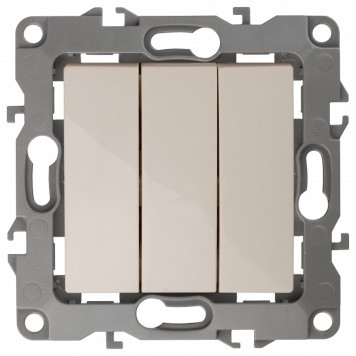 Выключатель трехклавишный без рамки Эра Эра 12 12-1107-02