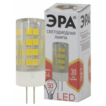 Лампа светодиодная Эра Стандарт LED JC-5W-220V-CER-827-G4-1