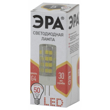 Лампа светодиодная Эра Стандарт LED JC-5W-220V-CER-827-G4-2