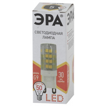 Лампа светодиодная Эра Стандарт LED JCD-5W-CER-827-G9-3