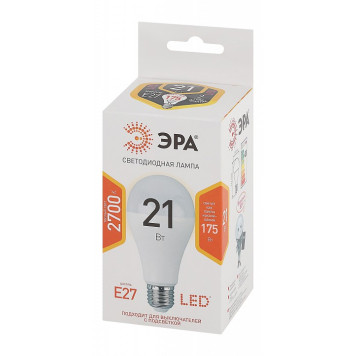 Лампа светодиодная Эра Стандарт LED A65-21W-827-E27-5