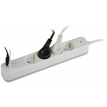 Удлинитель с выключателем Эра USF-4es-1,5m-2xUSBAC-W-2