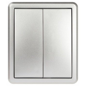 Выключатель двухклавишный Эра Эра Эксперт 11-1204-03-1