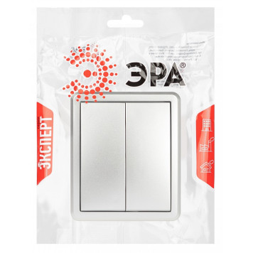 Выключатель двухклавишный Эра Эра Эксперт 11-1204-03-3