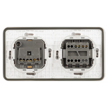 Блок с розеткой и выключателем Эра Эра Эксперт 11-7521-01-2